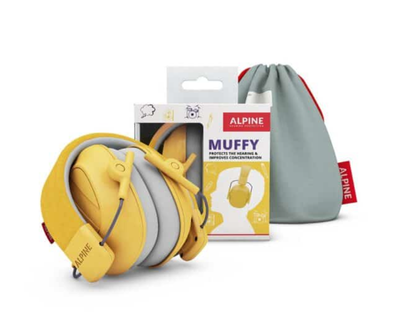 Alpine Muffy Kids Yellow - детские противошумные наушники 25 дБ (SNR), защита слуха для детей 5-16 лет, желтые