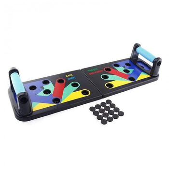Доска для отжиманий упор лёжа тренажёр Foldable Push Up Board JT-006 10 в 1 с ручками