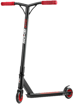 Самокат дитячий Soke 1600 EVO Чорно-червоний (5908220470298)