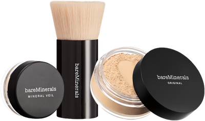 Набір декоративної косметики bareMinerals The Original Fairly Light Тональний засіб SPF 15 8 г + Пензлик + Фіксувальна пудра 0.75 г (194250115284)