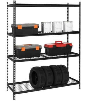 Стелаж SPRINGOS HA5277 для гаражу 4 полиці Чорний (5908455301237)