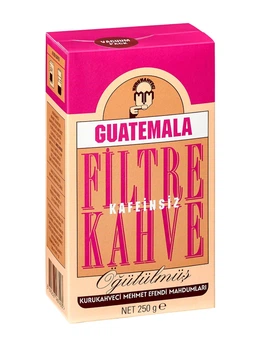 Турецька кава мелена без кофеїну Guatemala Filter Coffee Kurukahveci Mehmet Efendi 250 г