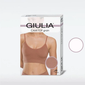 Бюстгальтер без кісточок безшовний Giulia Cami Top Grain S/M Ванільний (4823116929944)