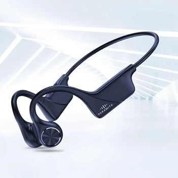 Беспроводные наушники с костной проводимостью Paramita DG06 Open-Ear с памятью 8GB и Bluetooth 5.3 Костные наушники для спорта, бега и активного отдыха Синий