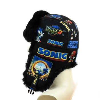 Детская шапка-ушанка для мальчика "Sonic"
