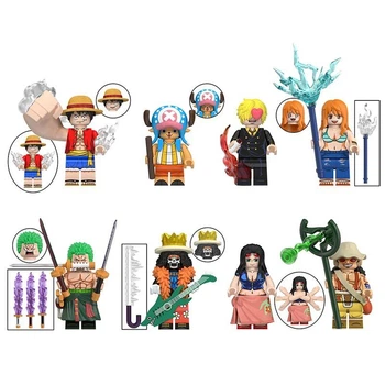 Набор минифигурок-конструкторов Anime «Ван Пис» (One Piece) 8 шт. | Герои Аниме Персонажи