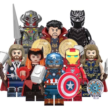 Набір з 8 міні-фігурок-конструкторів «Месники Марвел» (Avengers Marvel) | Фігурки Супер-Герої