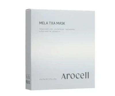 Гидрогелевая маска с транексамовой кислотой, глутатионом и арбутином Arocell Mela TXA Mask, 4 шт * 43 г