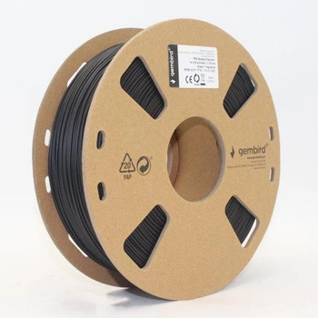 Пластик для 3D печати Gembird, TPE, черный, 1.75 мм, 1 кг (3DP-TPE1.75-01-BK)