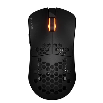 Мышь беспроводная Hator Stellar, черный, bloetooth 5.4 / USB 2.4GHz / Type-C, оптическая (сенсор PixArt PMW3311), до 12 000 dpi,