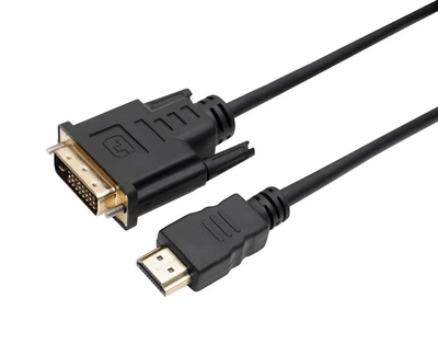 Кабель HDMI (M) - DVI-D (M, 24-pin), 1.8 м, чорний, Dynamode (DM-CL-HDMI-DVI-1.8M)