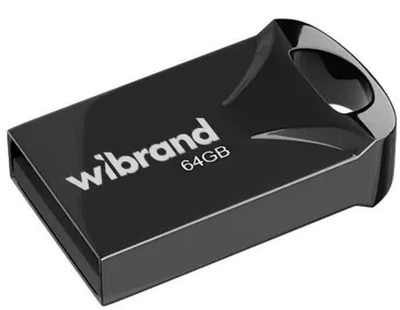 Флеш накопитель USB 64Gb Wibrand Hawk, черный, USB 2.0 (WI2.0/HA64M1B)