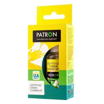 Набор чистящий Patron для экранов: спрей 50 мл, микроволокно 20х20 см (F3-015)