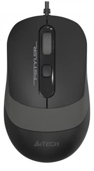 Мышь A4Tech Fstyler FM10S 1600dpi черный+Grey, USB, бесшумная