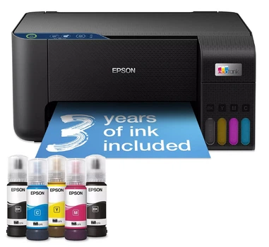 МФУ струйное цветное A4 Epson L3231, черный, 5760х1440 dpi, до 33/15 стр/мин, USB, встроенное СНПЧ, чернила Epson 103 (C11CJ68408)