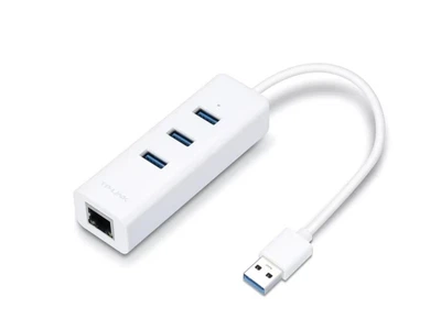 Сетевой адаптер USB TP-LINK UE330, белый, 1xGLan, USB 3.0, RTL8153