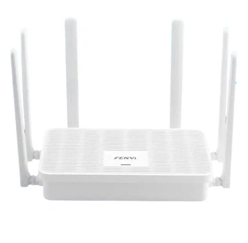 Роутер Fenvi FV-AX3000WR, белый, WiFi 6 (2.4GHz до 574 MB/s / 5GHz до 2402 MB/s), 3xGLan, 1xGWan, MU-MIMO, 6 внешних антенн