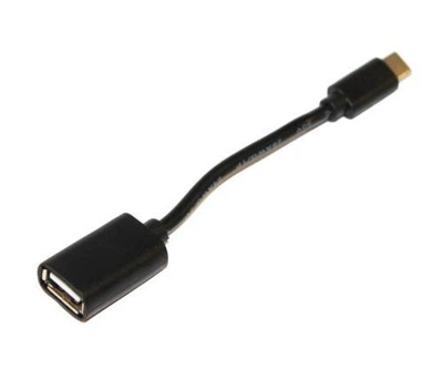 Кабель USB AF - Type-C, 10 см, черный, Atcom (14716)