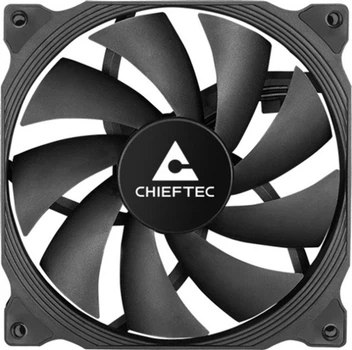 Вентилятор 120 мм, Chieftec, черный, 120x120x25 мм, до 1600 об/мин, до 25.5 дБ, 4-pin (PWM), гидродинамический подшипник