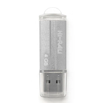 Флеш накопитель USB 4Gb Hi-Rali Corsair, серебристый, USB 2.0 (HI-4GBCORSL)