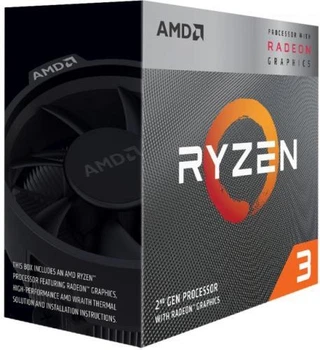 Процесор AMD (AM4) Ryzen 3 3200G, Box, 4x3.6 ГГц (Turbo Boost 4.0 ГГц), Radeon Vega 8, L3 4Мб, Picasso (Zen+), 12 нм, TDP 65 Вт