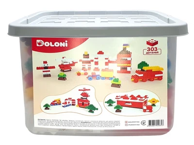 Конструктор DOLONI TOYS ДСНС/Фортеця/Скорая помощь в контейнере 303 дет (013999/04)