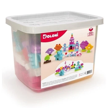 Конструктор DOLONI TOYS Набор для девочек в контейнере 343 дет (013999/02)