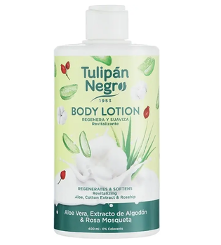Лосьйон для тіла "Алое вера, бавовна та шипшина" — Tulipan Negro Aloe Vera Cotton&Rosehip Body Lotion, 400 мл