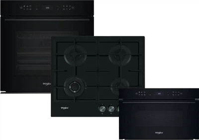 Комплект Духова шафа електрична Whirlpool WOI78PT1SBA + Варильна поверхня газова Whirlpool GOA 6425/NB1 + Вбудована мікрохвильова піч Whirlpool WMD7O4TB