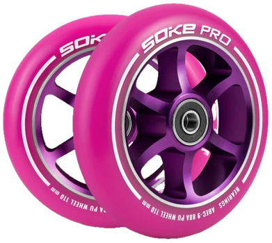 Kólka do hulajnogi Soke 803202 110 mm 2 szt Różowe (5903890607791)