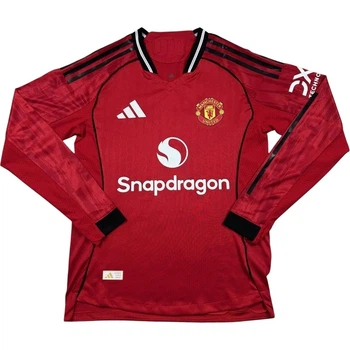 Футболка з довгим рукавом Манчестер Юнайтед (Manchester United) 2025-2026 домашня червоно-чорно-біла XL F0292