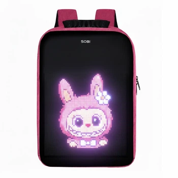 Рюкзак Sobi Pixel Max SB9703 Pink с LED экраном
