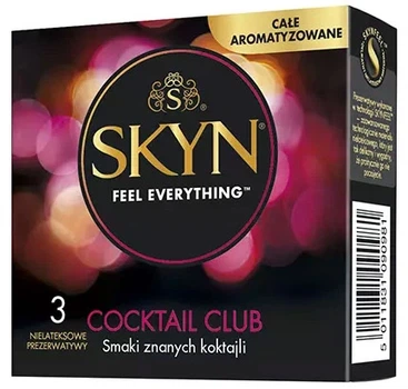 Презервативи Skyn Cocktail Club Безлатексні з ароматом коктейлів 3 шт (5011831090981)