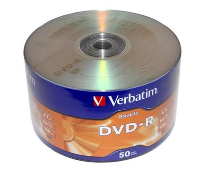 Диск DVD-R 50 Verbatim, 4.7Gb, 16x, Data Life, Wrap (43791)
