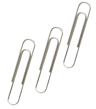 Скрепки никелированные 50 мм, H-Tone, 100 шт, круглые (JJ40304-50)