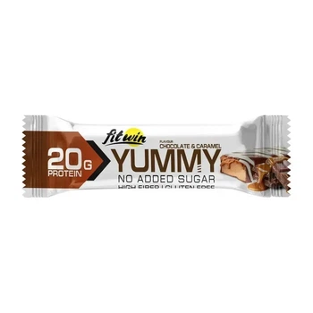 Протеїновий батончик Yummy Bar, FitWin, 55 г (Шоколад-карамель)
