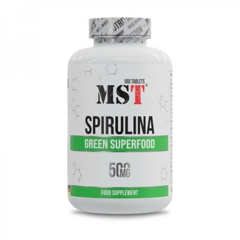Спіруліна, Spirulina, MST, 500 мг, 180 таблеток
