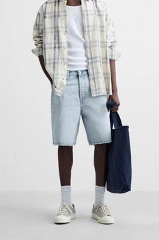 Шорти Zara Straight Fit блакитний 8062/480/406 34