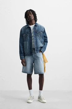 Шорти Zara Straight Fit синій 8062/480/427 34