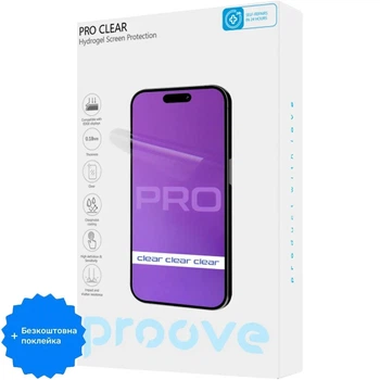 Гідрогелева захисна плівка Proove Hydrogel Screen Protective PRO Size S Clear (GGPR11801150) [61875]