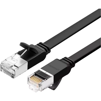 Патч-корд Ugreen NW101 Cat 6 U/UTP Pure Copper Ethernet Flat Cable 5m Black (50187) [100051]