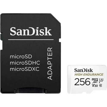 Карта памяти SanDisk microSDXC 256GB UHS-I High Endurance U3 V30 R-100MB/s + SD Adapter (SDSQQNR-256G-GN6IA) [141836]