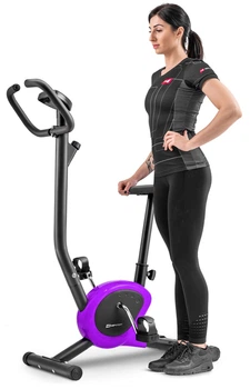 Велотренажер Hop-Sport HS-010H Rio фиолетовый. Механический, до 120 кг, для дома, фитнеса