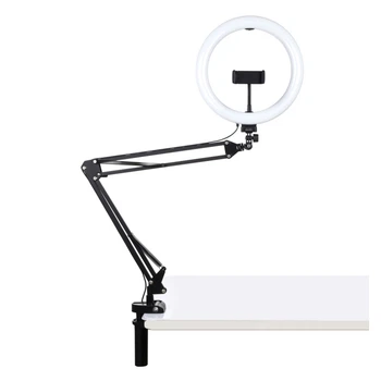 Кільцева USB LED лампа Puluz PKT3090B 10,2' зі струбциною