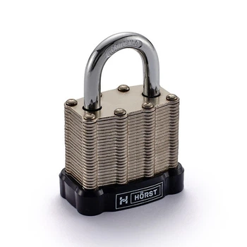 Замок навесной HORST HR-LS-40E ламинированная сталь 40 мм