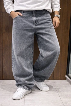 Джинсы мужские John Lucca Baggy широкие 100% хлопок,28 Серый