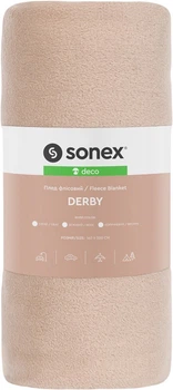 Плед Sonex флісовий Derby Двоспальний 160х200 бежевий (SO102542)