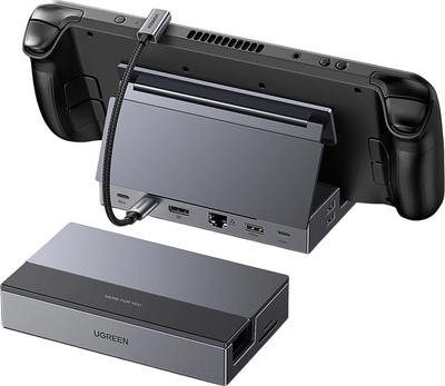 USB-хаб Ugreen Hub for Steam Deck dock USB-C 9-in-1 4K 120Hz Gray (6941876257331)