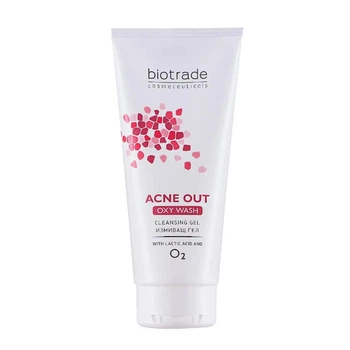 Biotrade (Біотрейд) Acne Out Oxy Wash Cleansing Gel – ніжний гель для вмивання з киснем та молочною кислотою, для жирної та проблемної шкіри обличчя, 200 мл