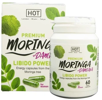 Suplement diety HOT Pure Moringa + Damiana 60 kapsułek (4042342006773)
